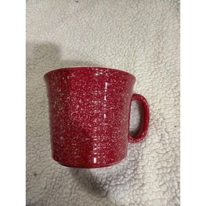Fabulous Home Red Speckled Ceramic Coffee Mug Granite Style Stoneware 4 Inch